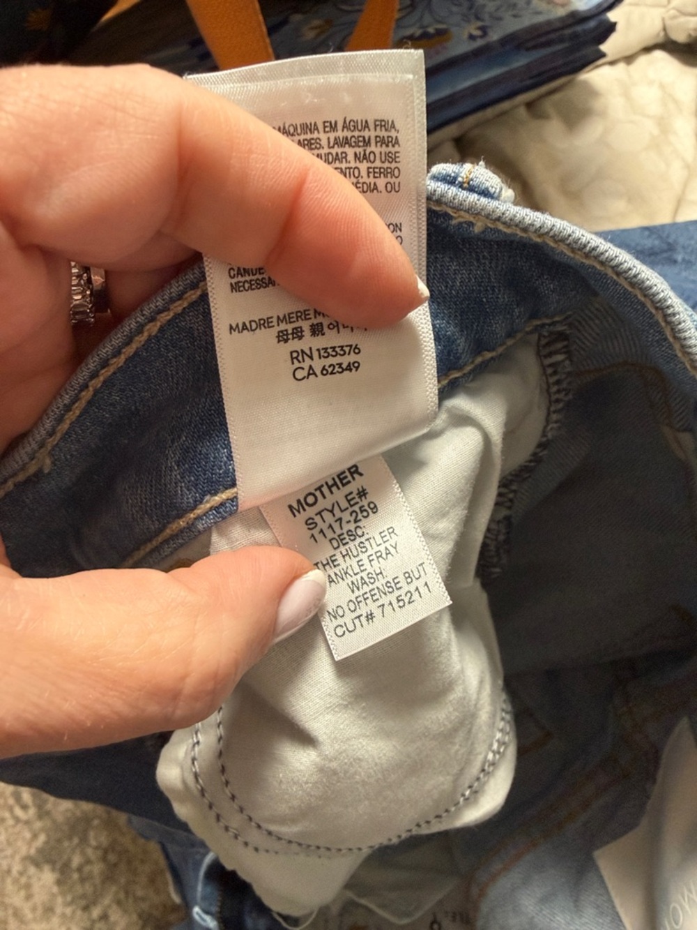 MOTHER Light Blue Denim Jeans - Size 28 - Picture 2 of 5